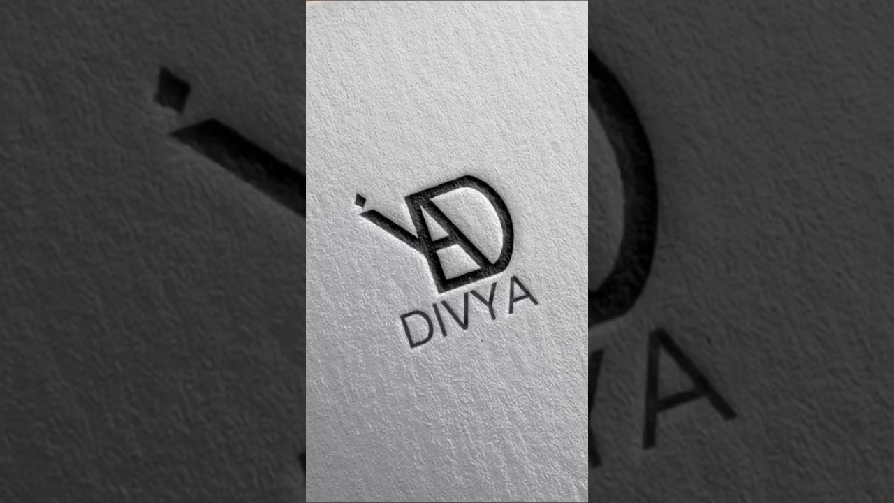 DIVYA Name Logo #shortsvideo #companylogo #art - YouTube